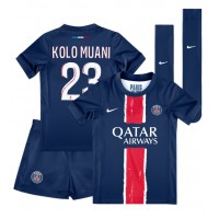 Paris Saint-Germain Randal Kolo Muani #23 Koti Peliasu Lasten 2024-25 Lyhythihainen (+ Lyhyet housut)